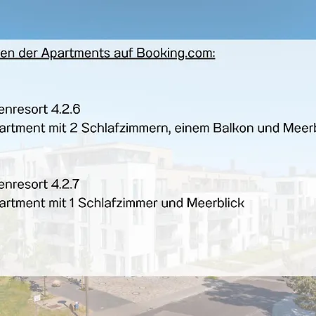 Lejlighed Ostsee-traumferienwohnungen Duenenresort - Meerblick, Balkon & Wallbox, Strandnah *